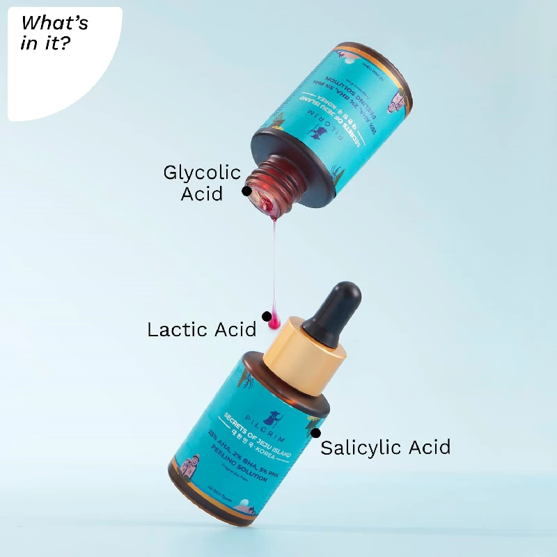 Pilgrim AHA+ BHA+ PHA Peeling Solution for Face, 30 ml-6.webp